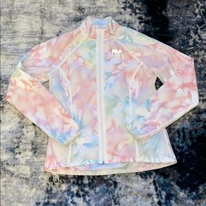 Women’s Fila rainbow lightweight rain jacket